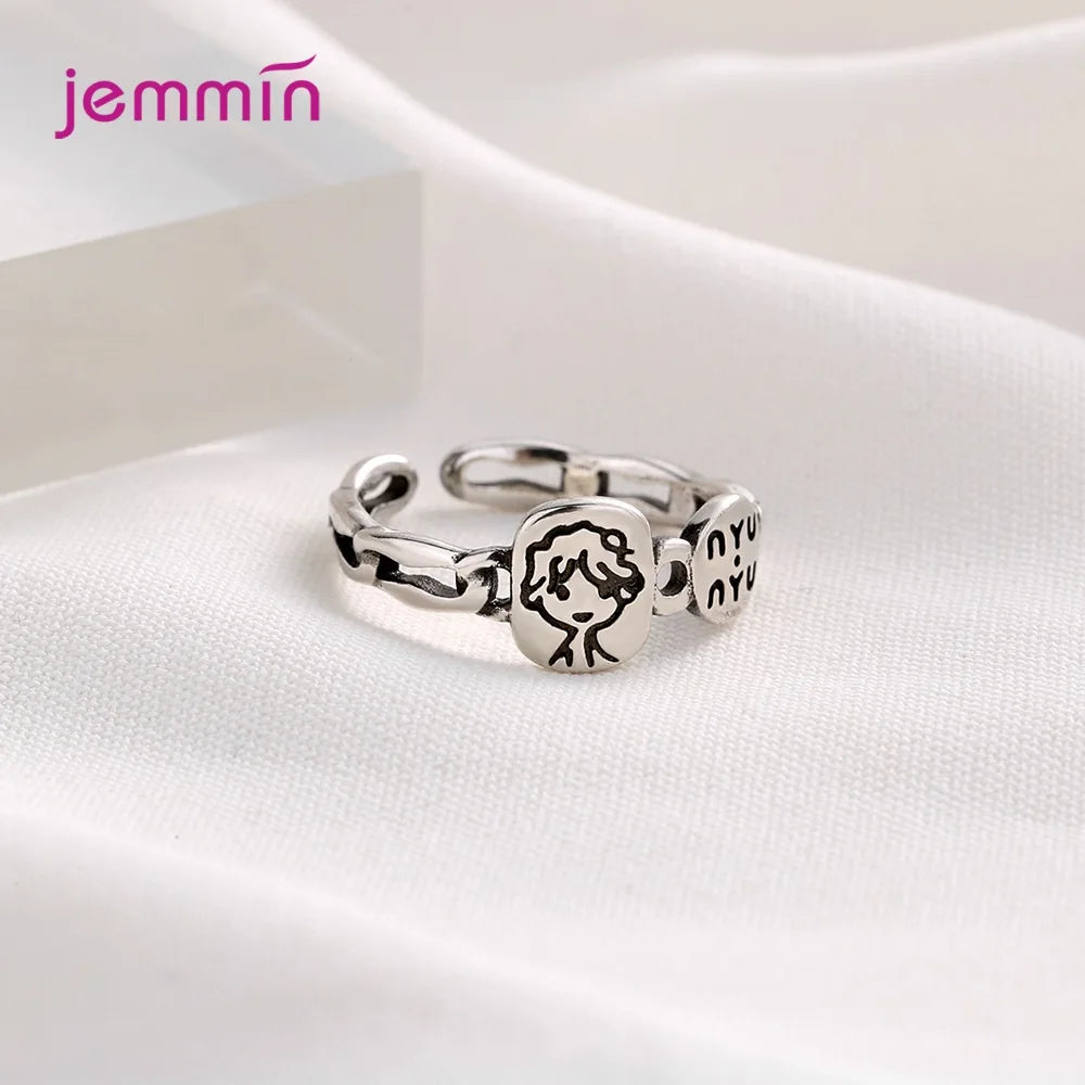 Adjustable Antique Sterling Silver Band Ring