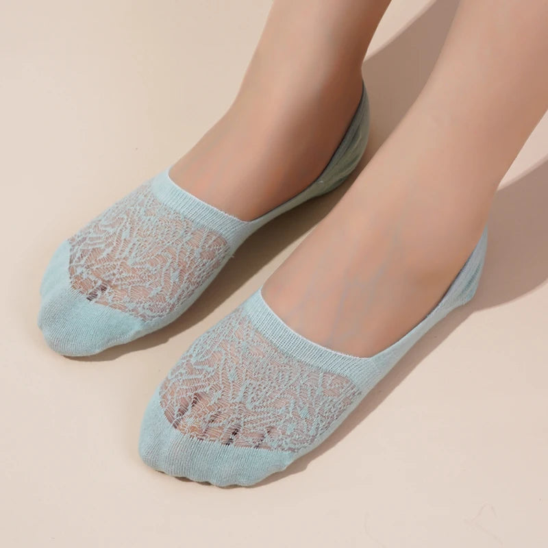 Women's Cotton Slipper Socks, 5-Pack