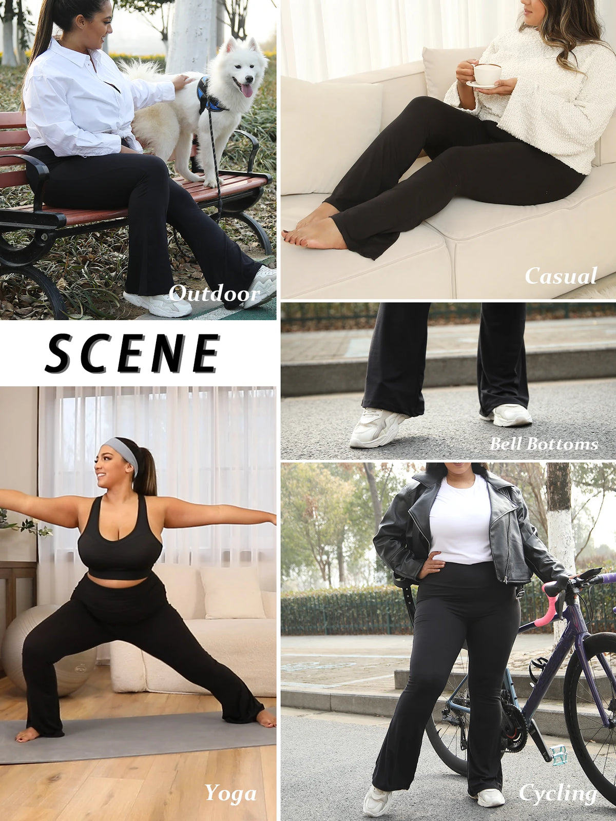 Women's Plus-Size Flare Yoga Pants