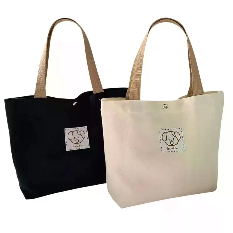 Canvas Tote and Crossbody Bag Set
