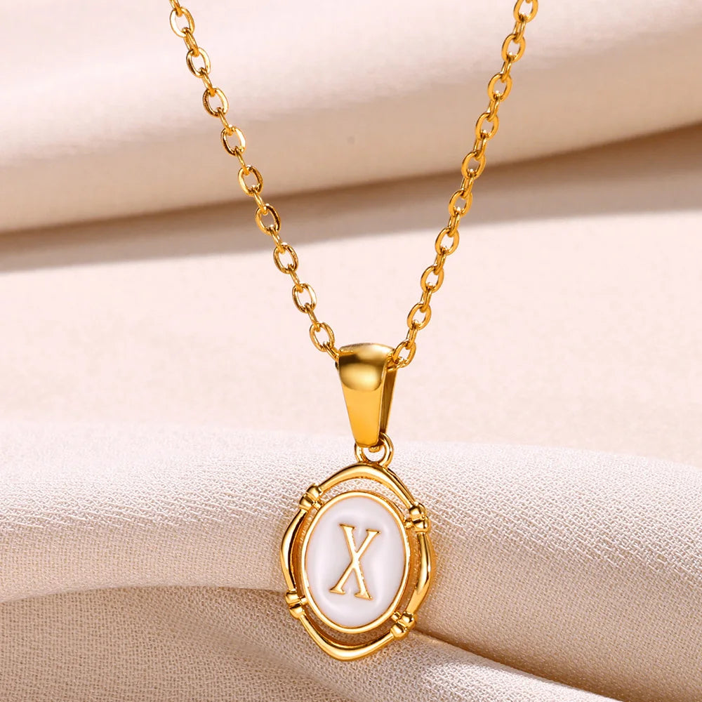Women's Initial Letter Pendant Necklace (A–Z)
