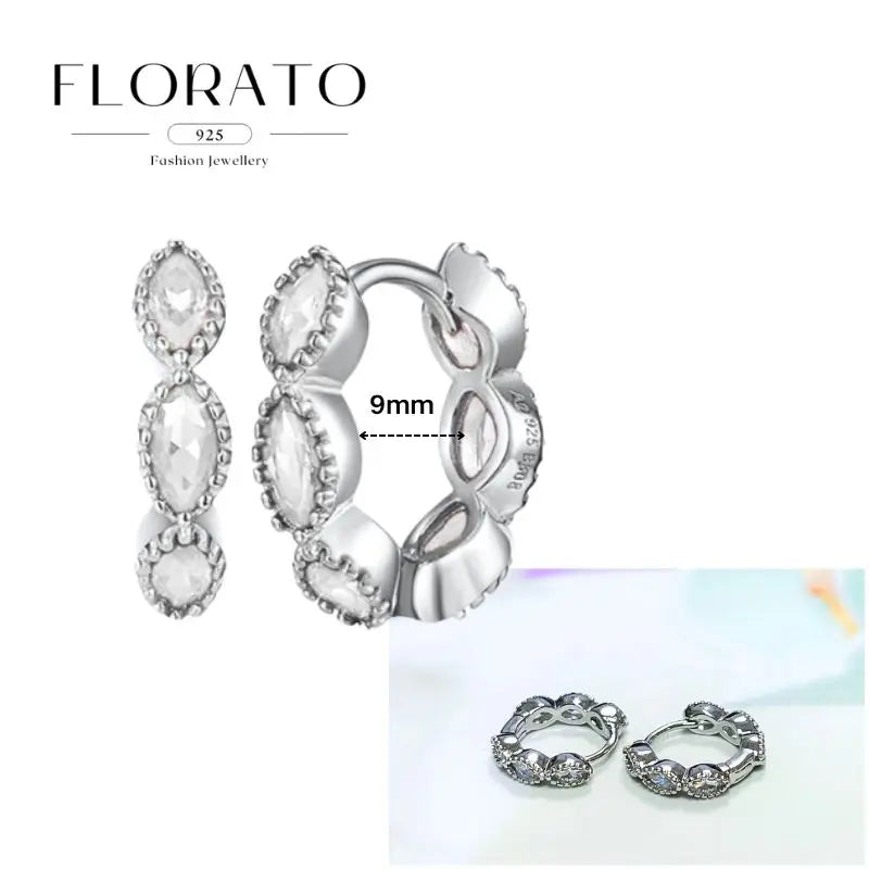 Sterling Silver Butterfly Pendant Hoop Earrings