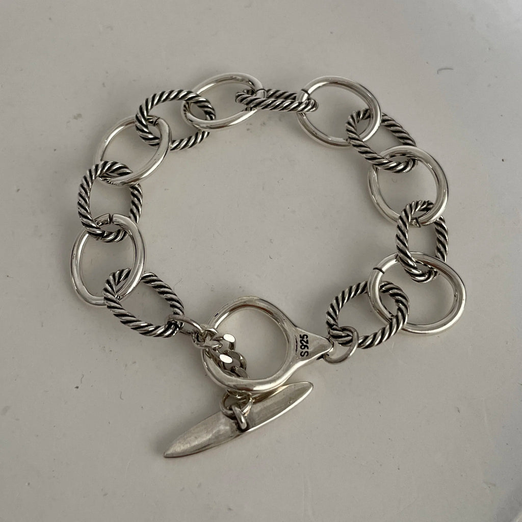 Sterling Silver Heart Chain Bracelet
