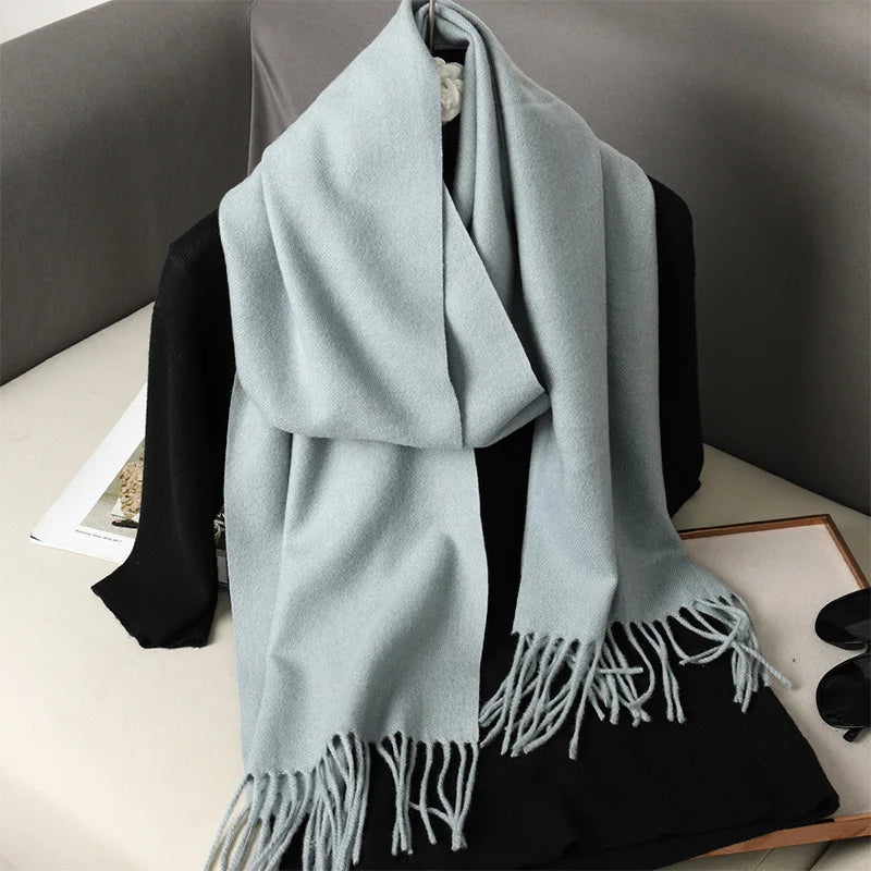 Women's Soft Pashmina Scarf with Tassels