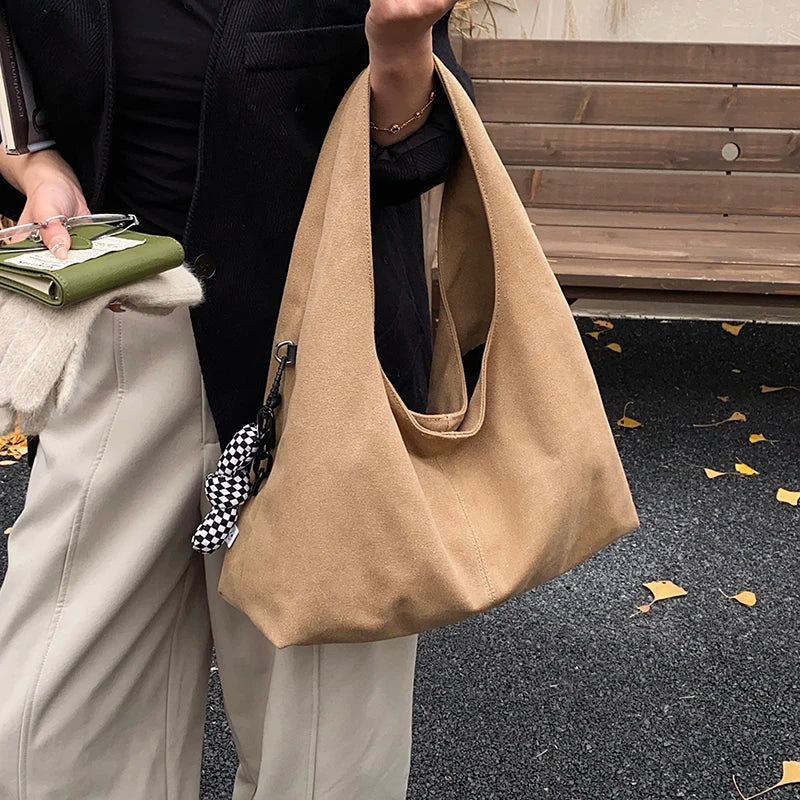 Women's Solid-Color Canvas Shopper Tote