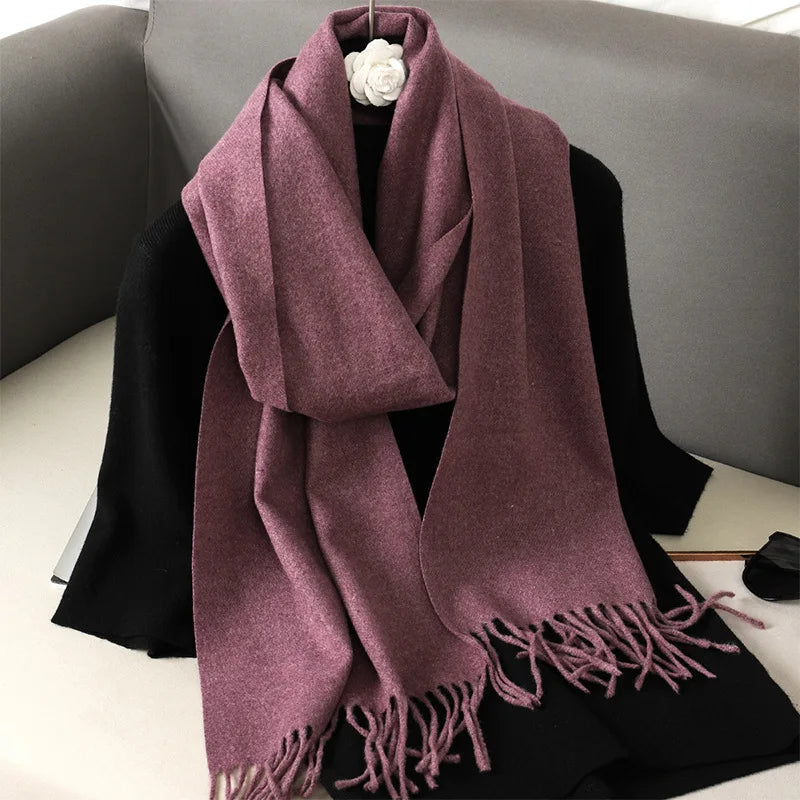 Women's Soft Pashmina Scarf with Tassels