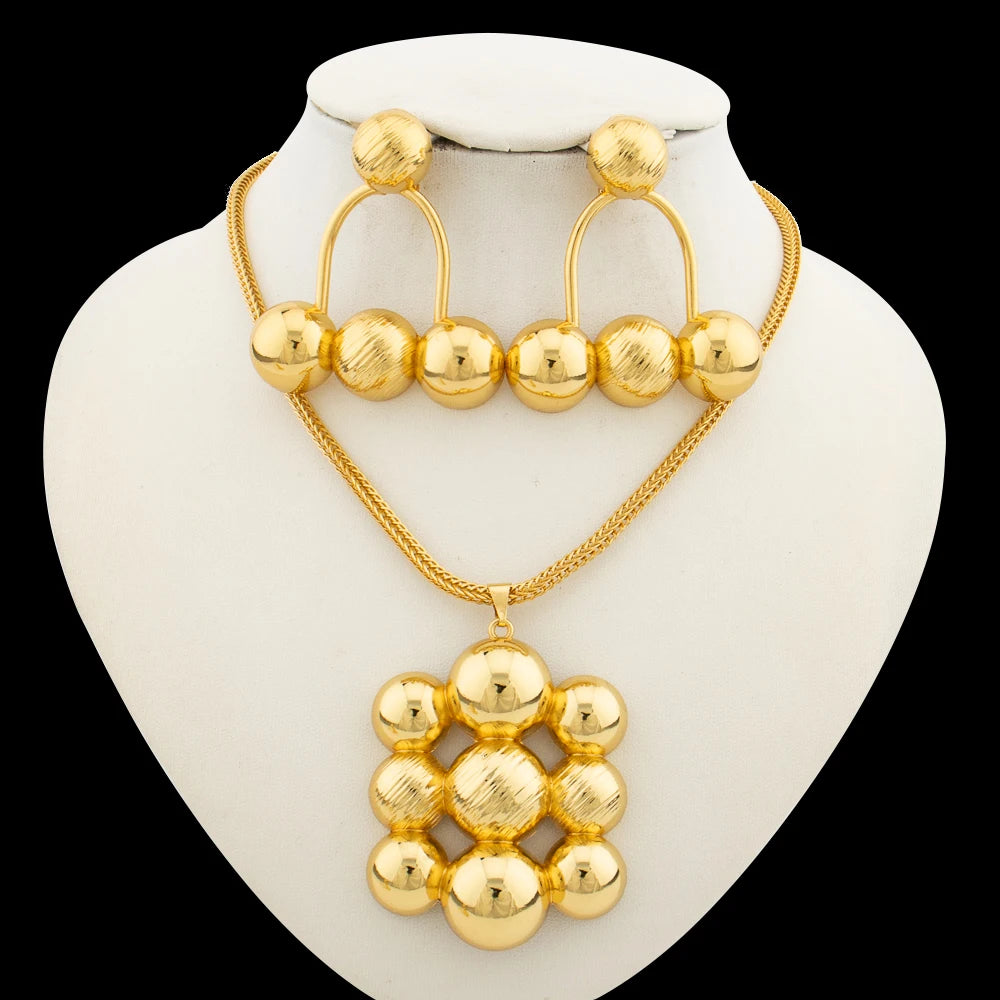 Women's Luxury Crystal Pendant Necklace & Earring Gift Set