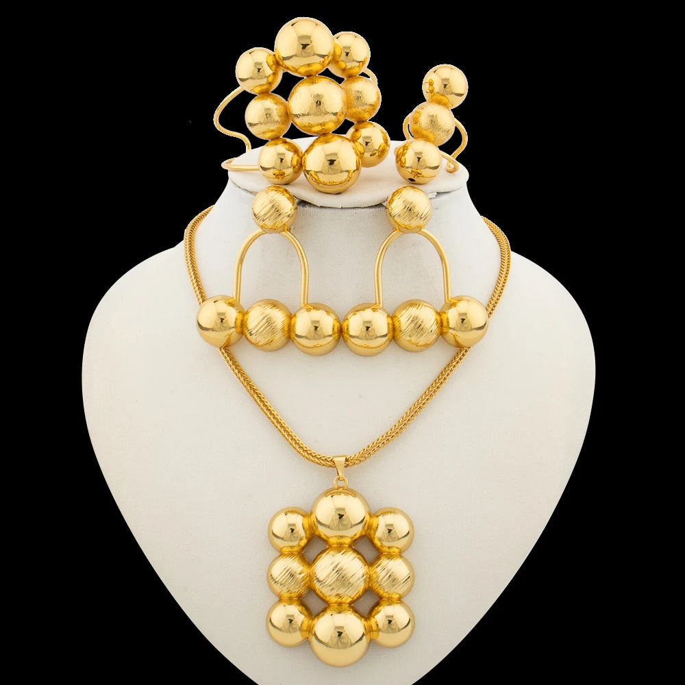 Women's Luxury Crystal Pendant Necklace & Earring Gift Set