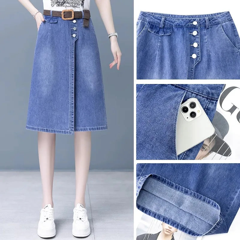 Women's High-Waist Wide-Leg Cropped Jeans