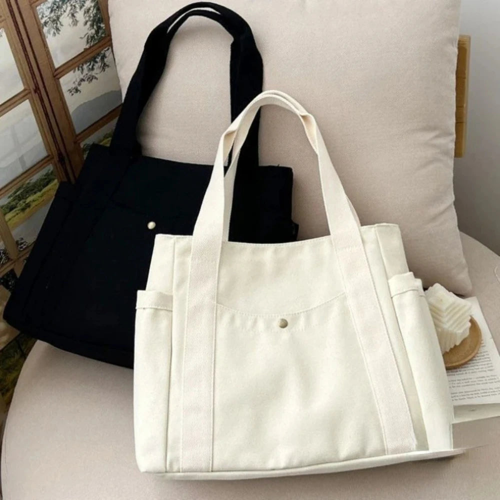 Large Canvas Tote Bag for Work and School