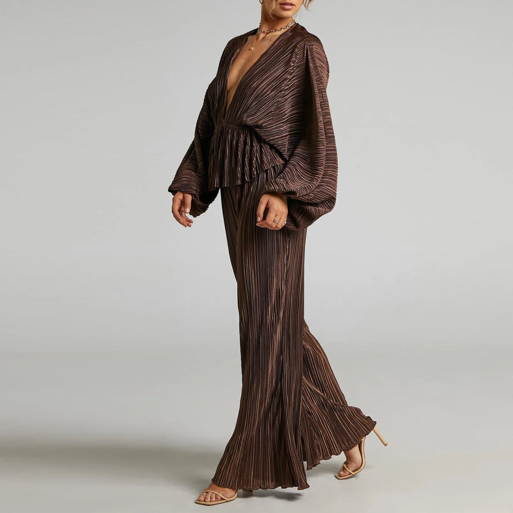 Women's Deep V Two-Piece Set