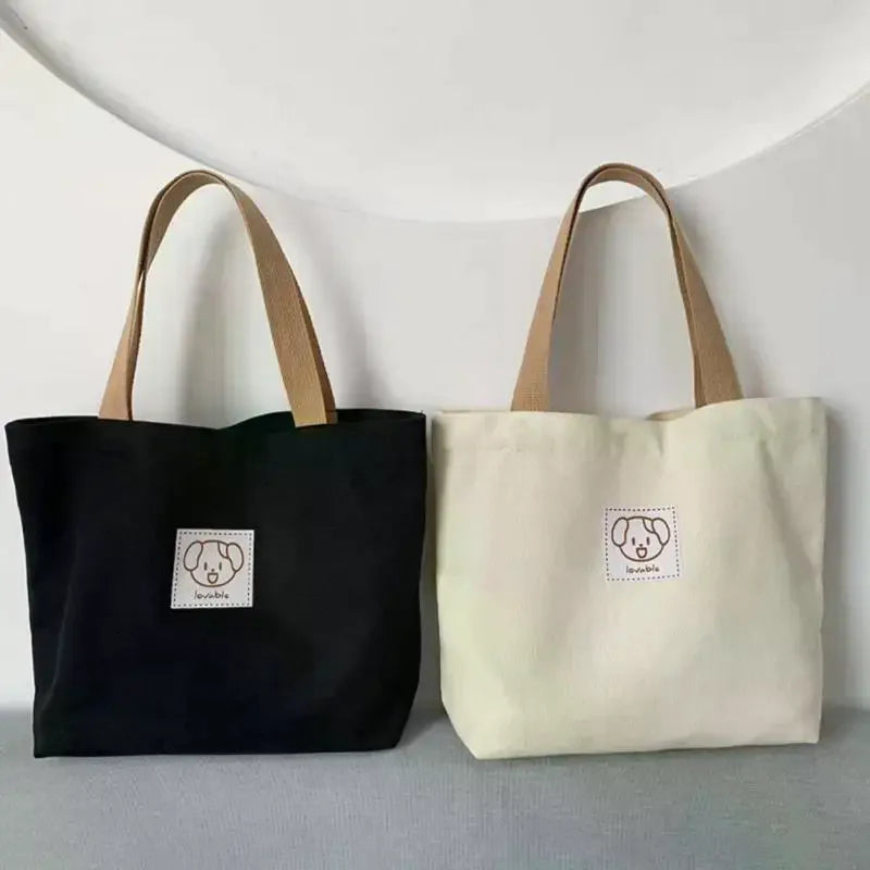 Canvas Tote and Crossbody Bag Set