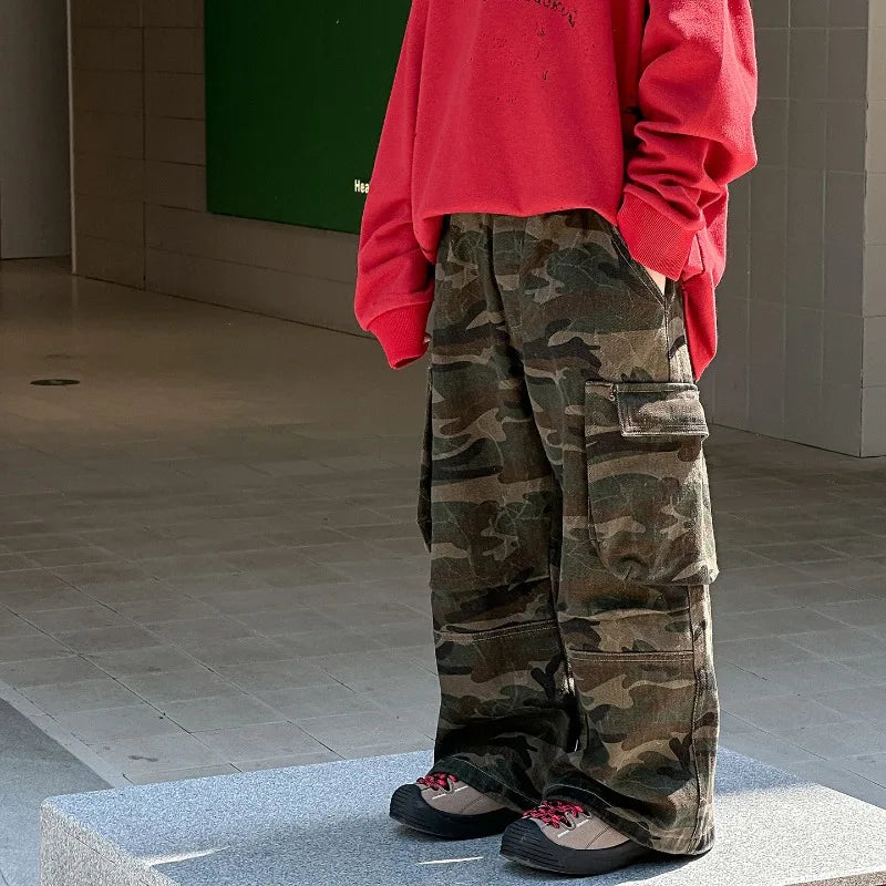 Kids Camo Cargo Pants