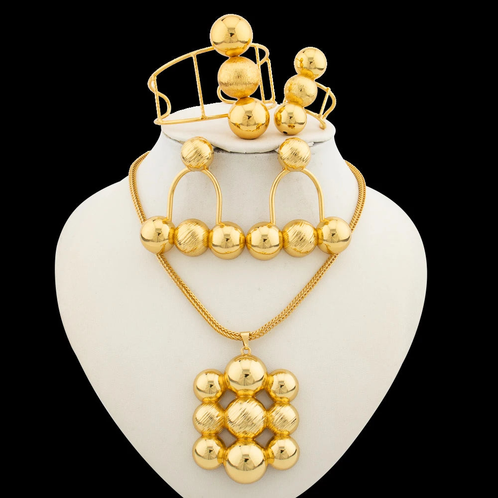 Women's Luxury Crystal Pendant Necklace & Earring Gift Set