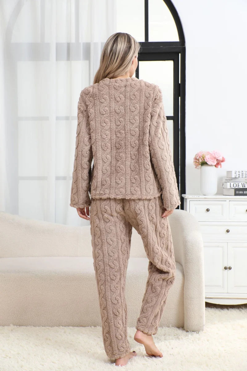 Women's Coral Velvet Thermal Pajama Set