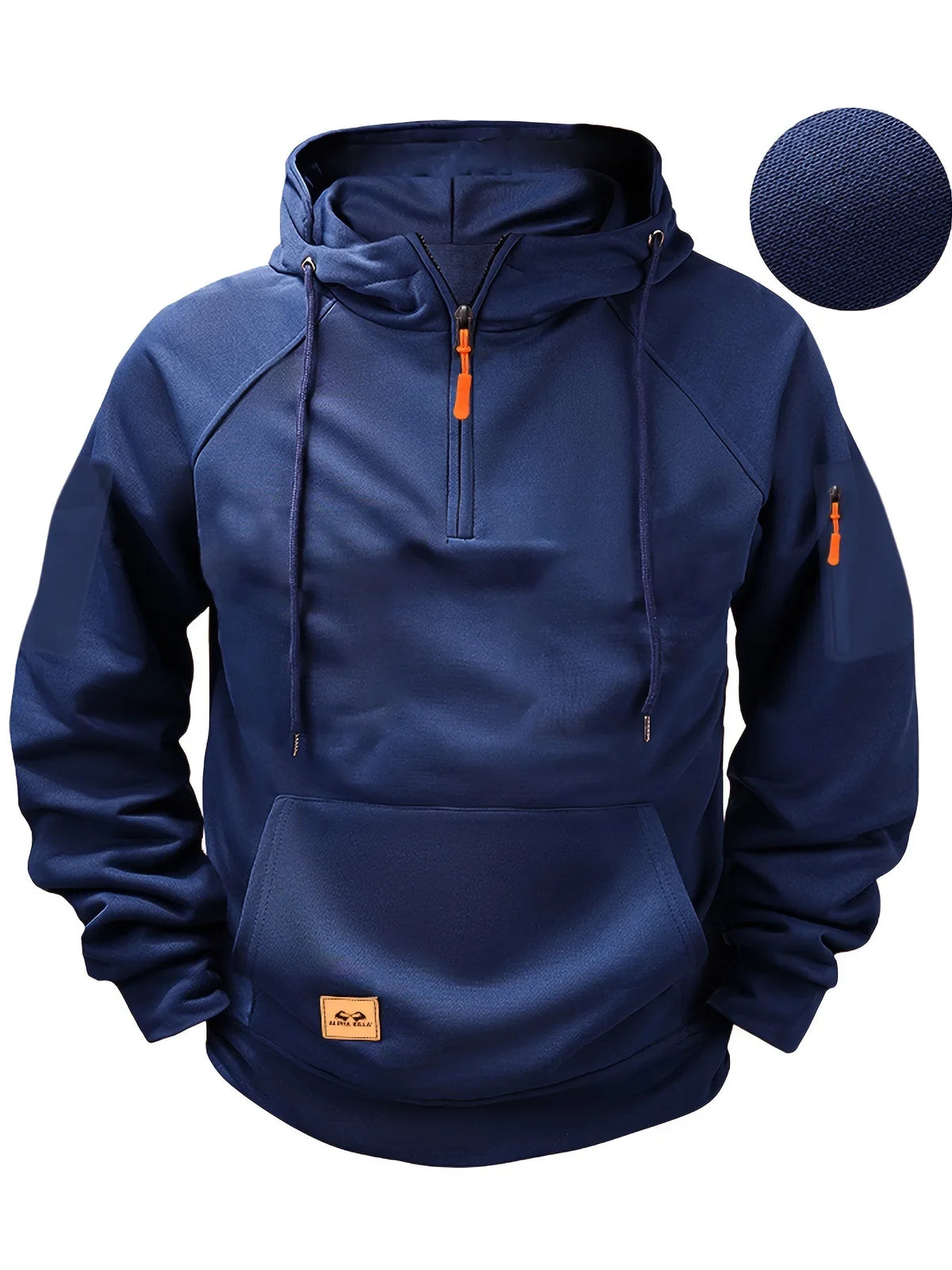 Men's Casual Sports Hoodie with Arm Pocket