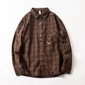 Men's Washed Cotton Plaid Shirt