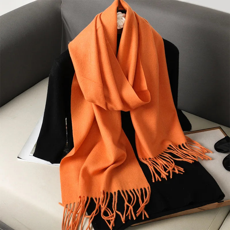 Women's Soft Pashmina Scarf with Tassels