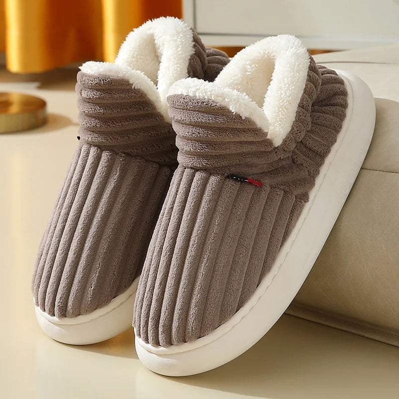 Men's Fluffy Ankle-Boot Slippers
