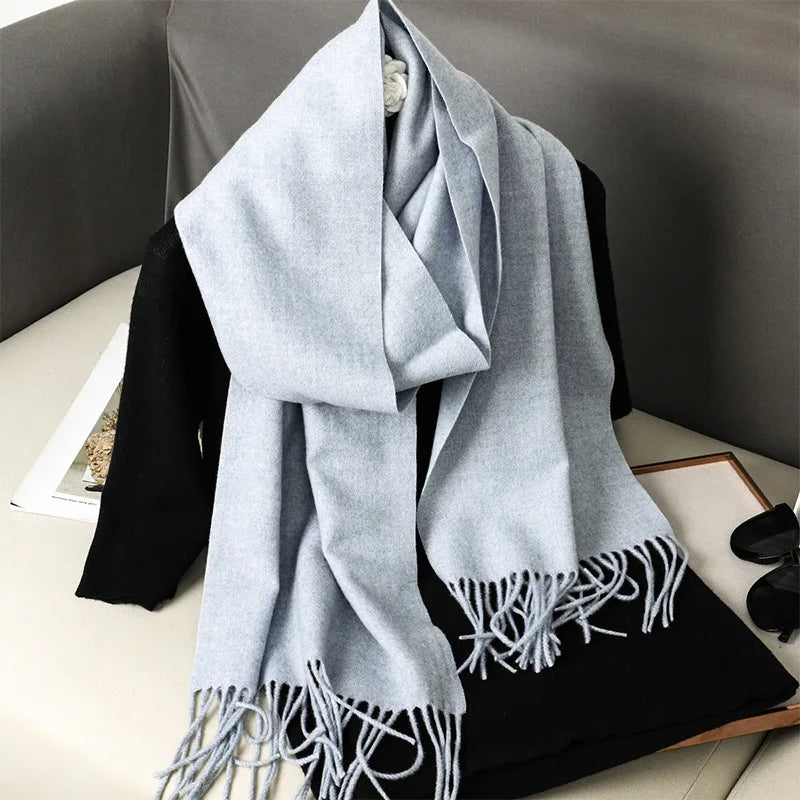 Women's Soft Pashmina Scarf with Tassels