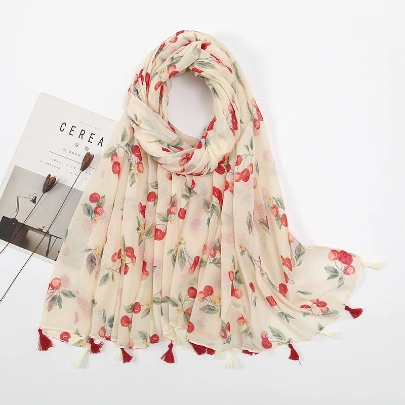 Aztec Floral Tassel Shawl Wrap