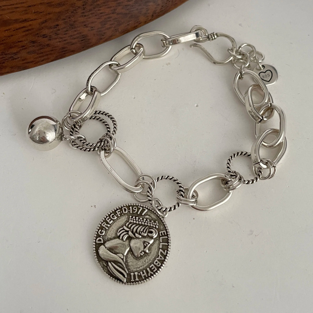 Sterling Silver Heart Chain Bracelet