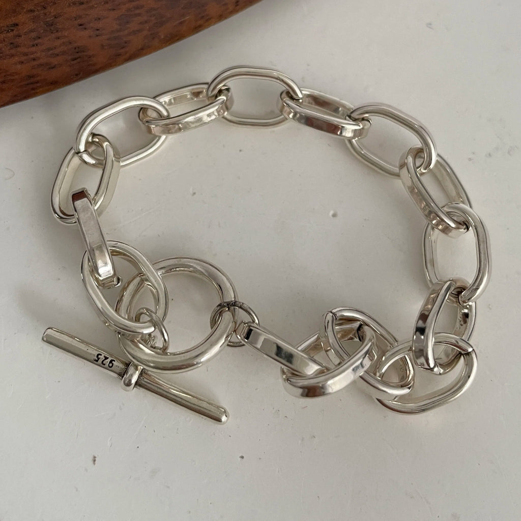 Sterling Silver Heart Chain Bracelet