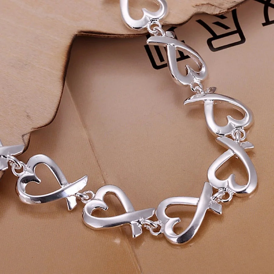 Women's 925 Sterling Silver Chain Bracelet