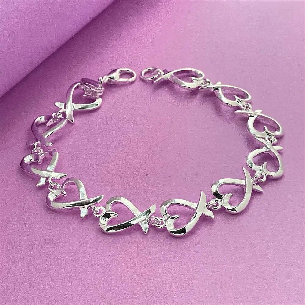 Women's 925 Sterling Silver Chain Bracelet