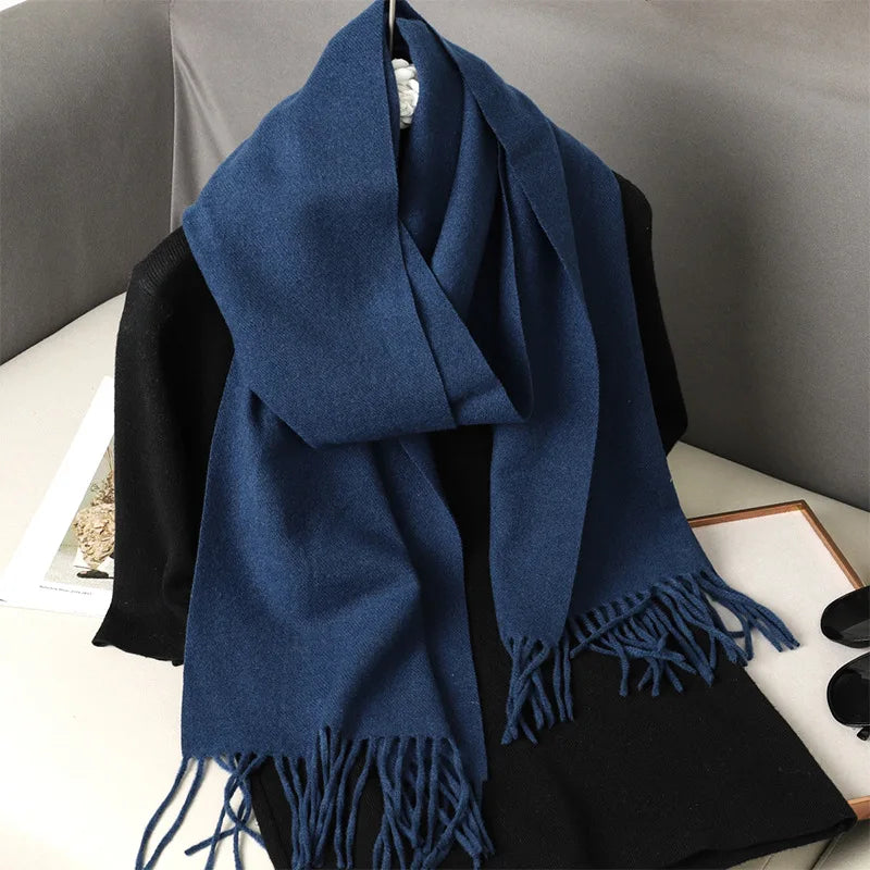 Women's Soft Pashmina Scarf with Tassels