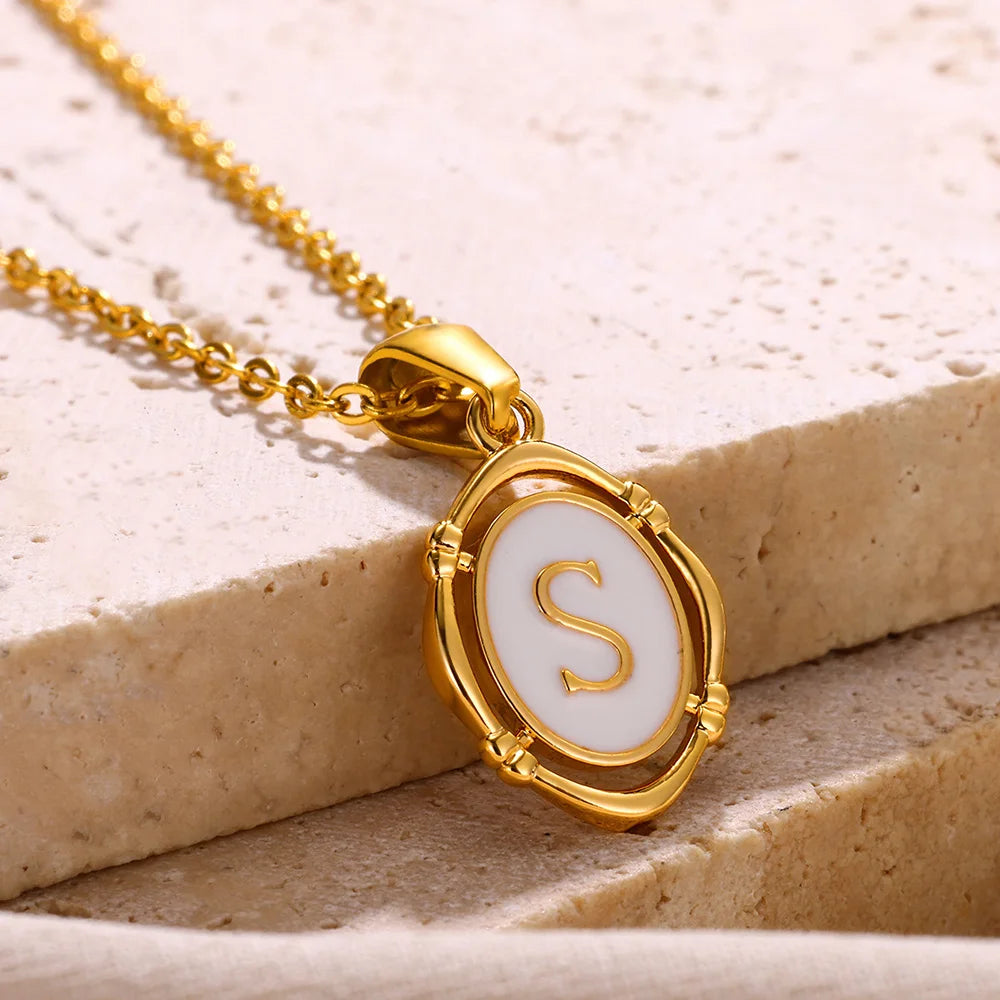 Women's Initial Letter Pendant Necklace (A–Z)