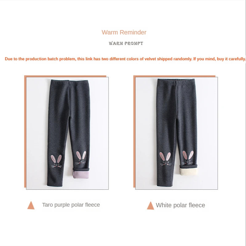 Girls Winter Velvet-Lined Leggings