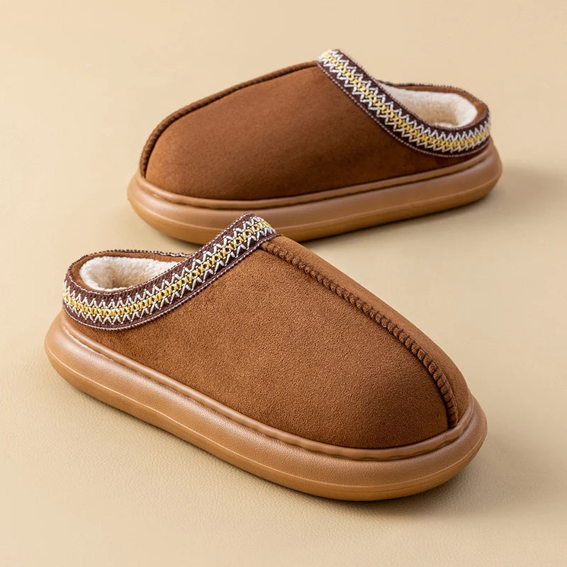 Men's Plush Fleece-Lined Slippers