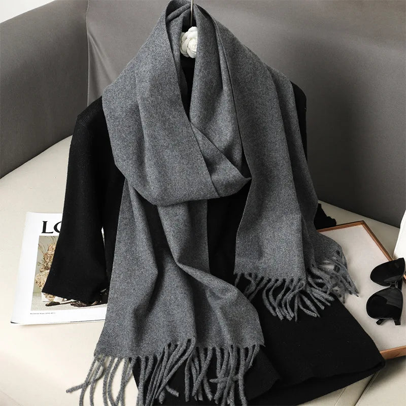 Women's Soft Pashmina Scarf with Tassels