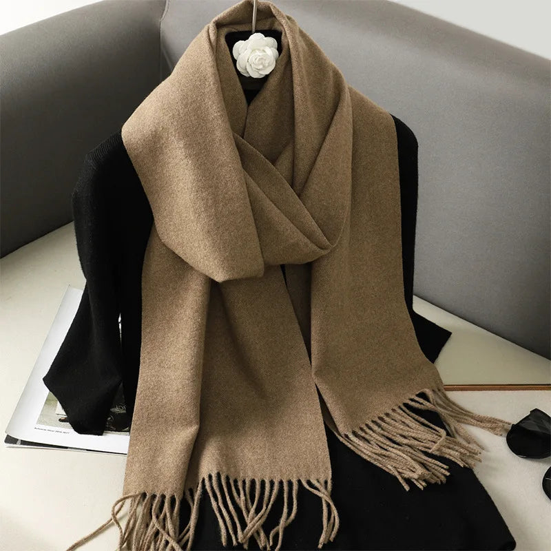 Women's Soft Pashmina Scarf with Tassels