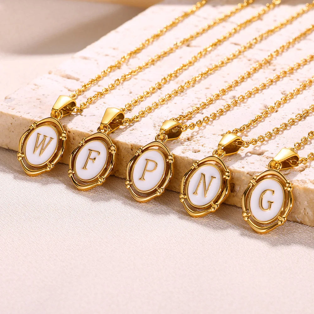 Women's Initial Letter Pendant Necklace (A–Z)