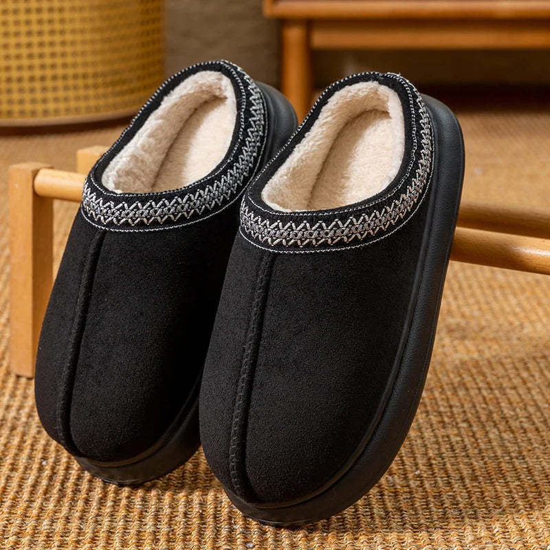 Men's Plush Fleece-Lined Slippers