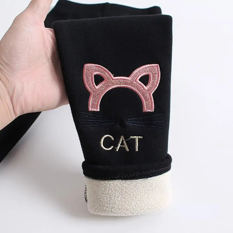 Girls Winter Velvet-Lined Leggings
