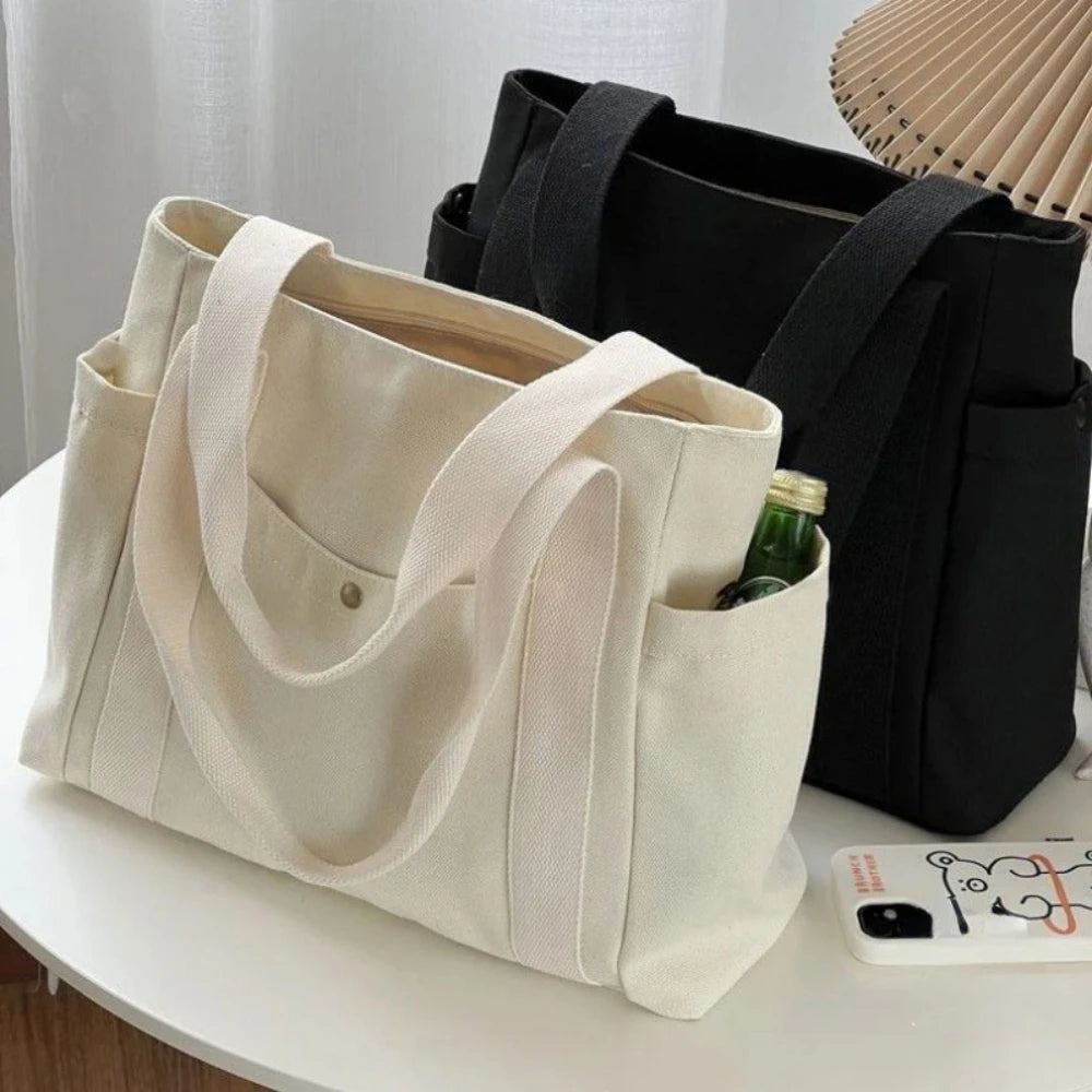 Large Canvas Tote Bag for Work and School