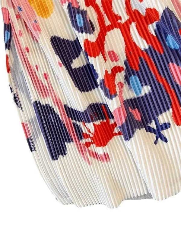 Women's Pleated A-Line Midi Skirt