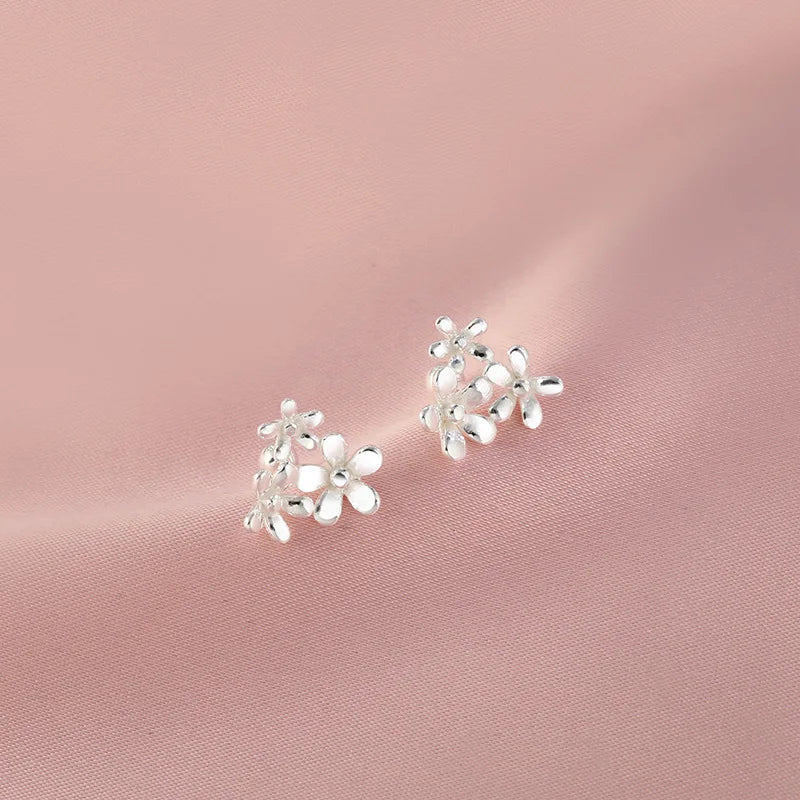 Sterling Silver Hollow Butterfly Stud Earrings