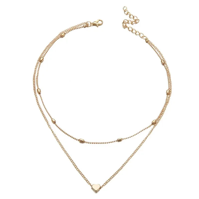 Women's Minimalist Heart Pendant Necklace