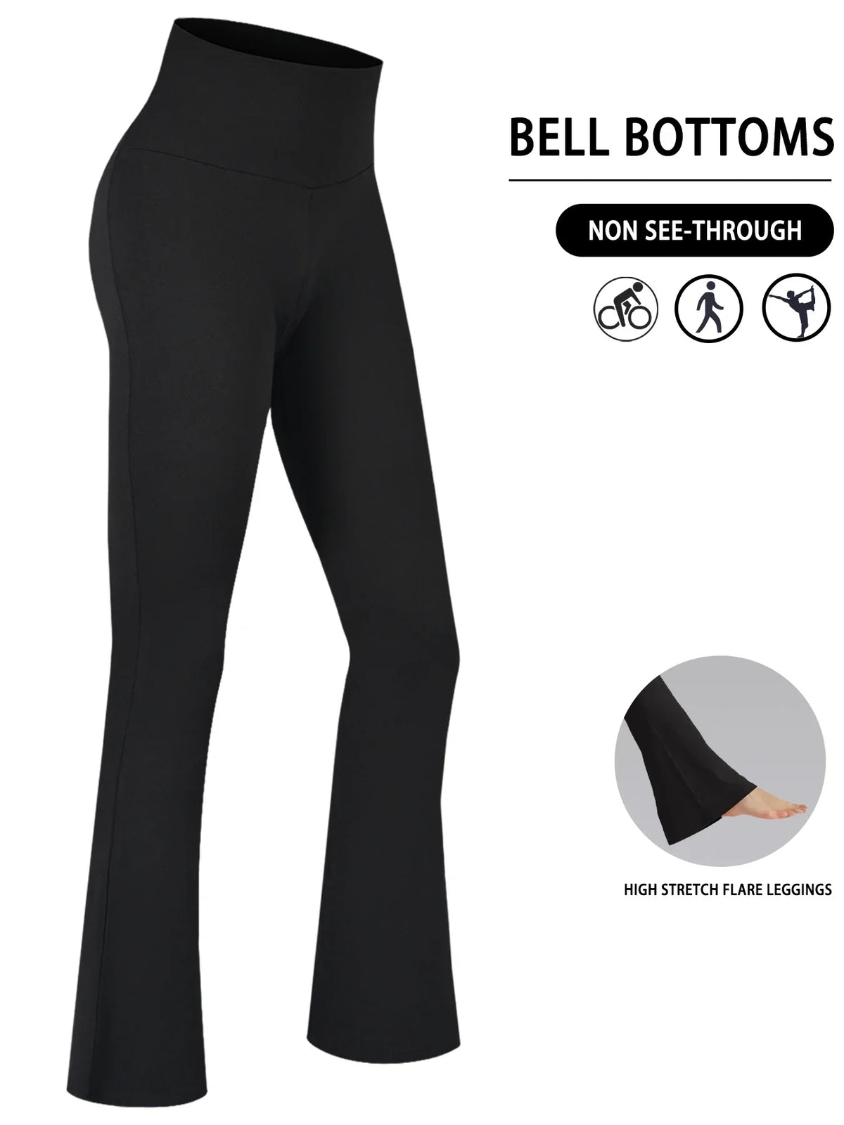 Women's Plus-Size Flare Yoga Pants