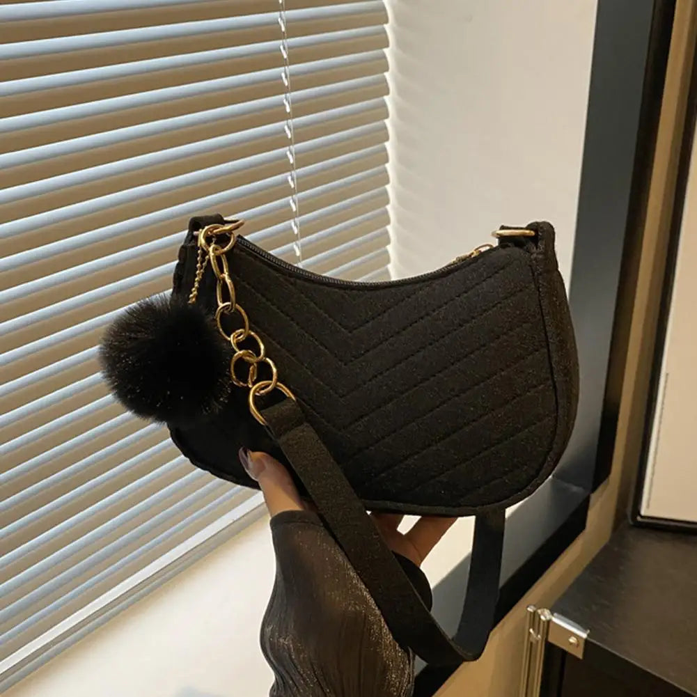Women's Mini Felt Saddle Bag