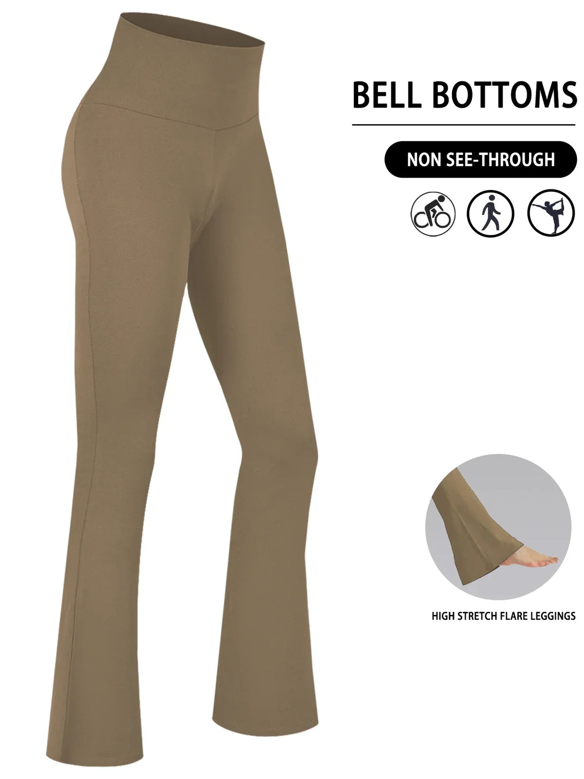 Women's Plus-Size Flare Yoga Pants