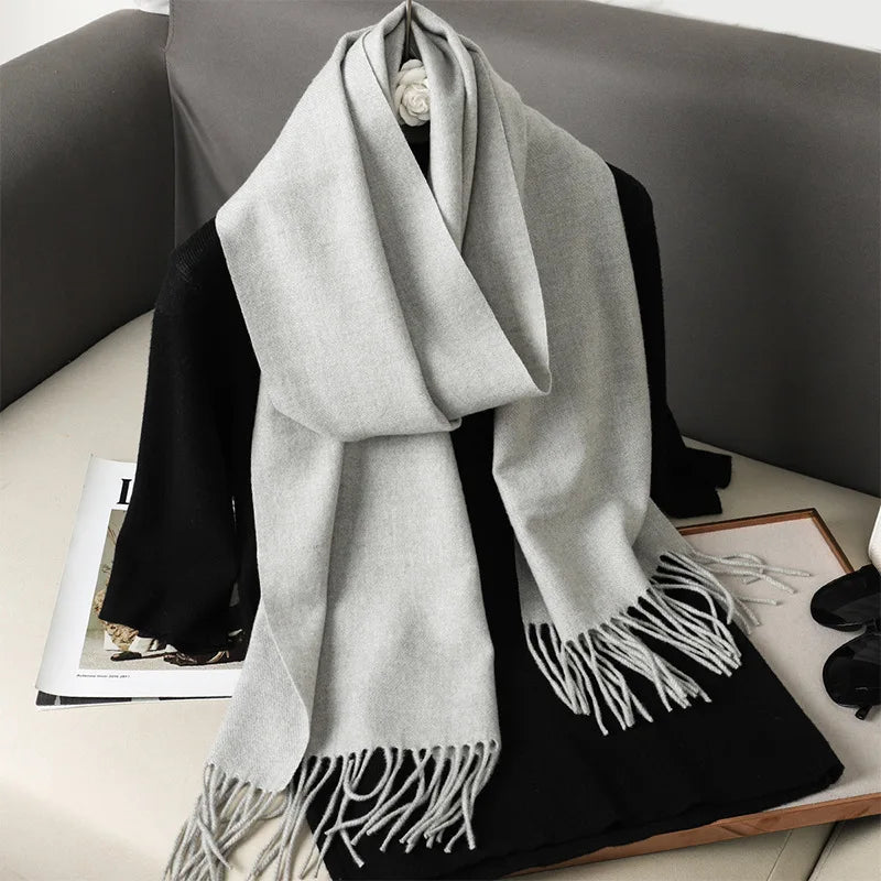 Women's Soft Pashmina Scarf with Tassels