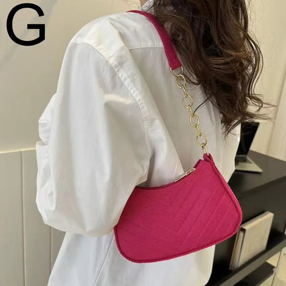 Women's Mini Felt Saddle Bag