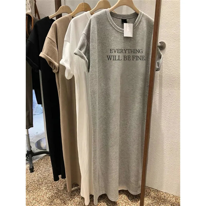 Everything Will Be Fine Letter-Print Nightshirt