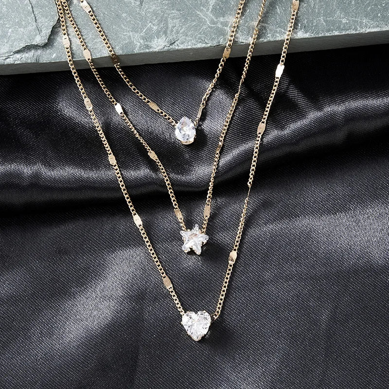 Women's Multilayer Zircon Choker Necklace