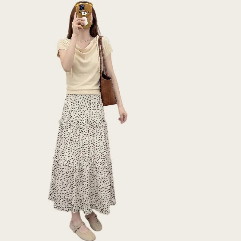 Women's Floral Midi Skirt